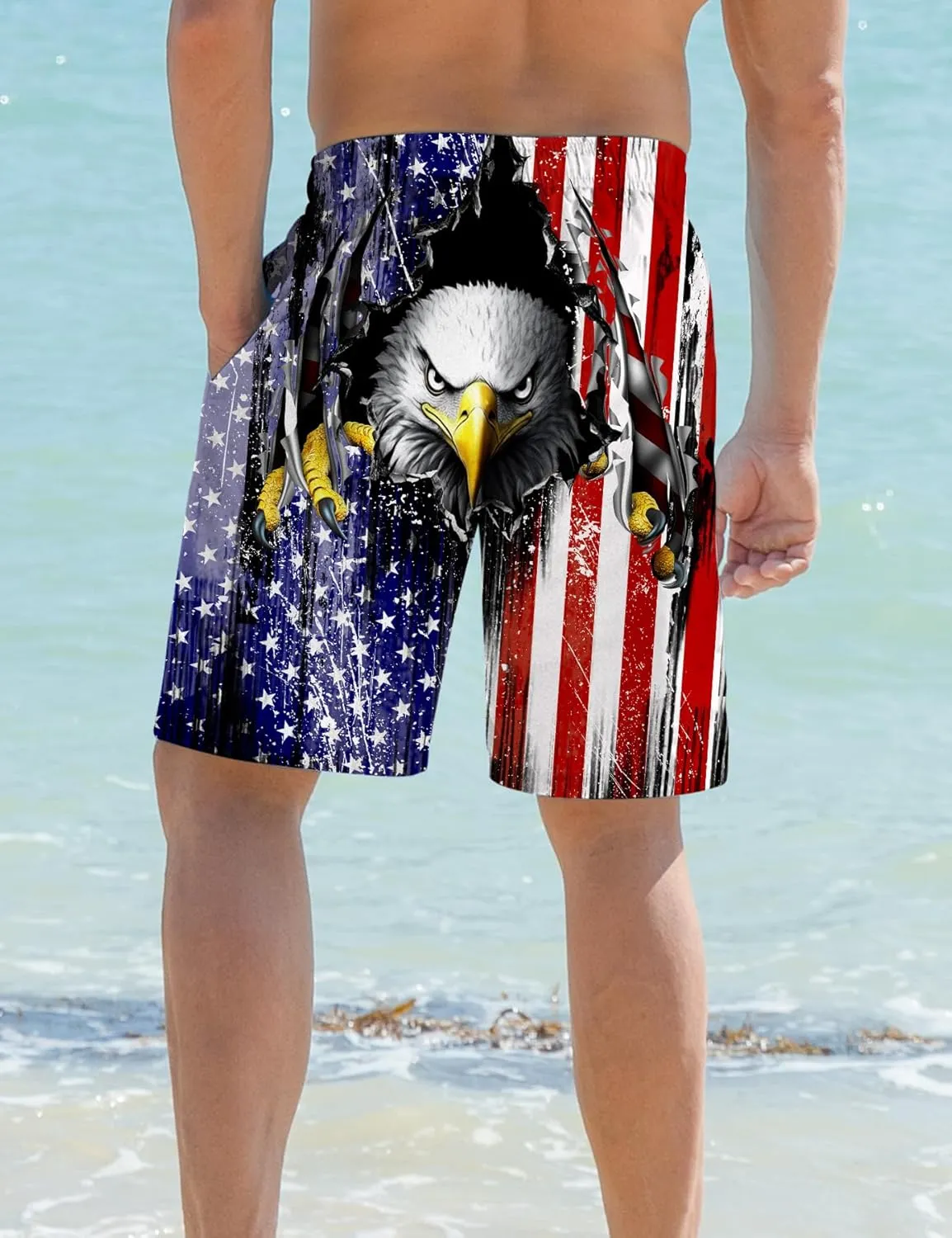 ALISISTER Mens Swim Trunks with Compression Liner Bathing Suit Summer Swimming Shorts