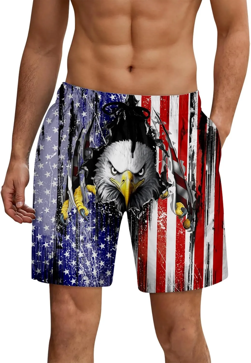 ALISISTER Mens Swim Trunks with Compression Liner Bathing Suit Summer Swimming Shorts