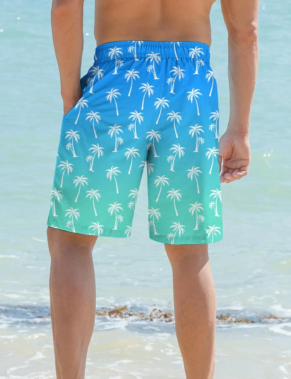 ALISISTER Mens Swim Trunks with Compression Liner Bathing Suit Summer Swimming Shorts