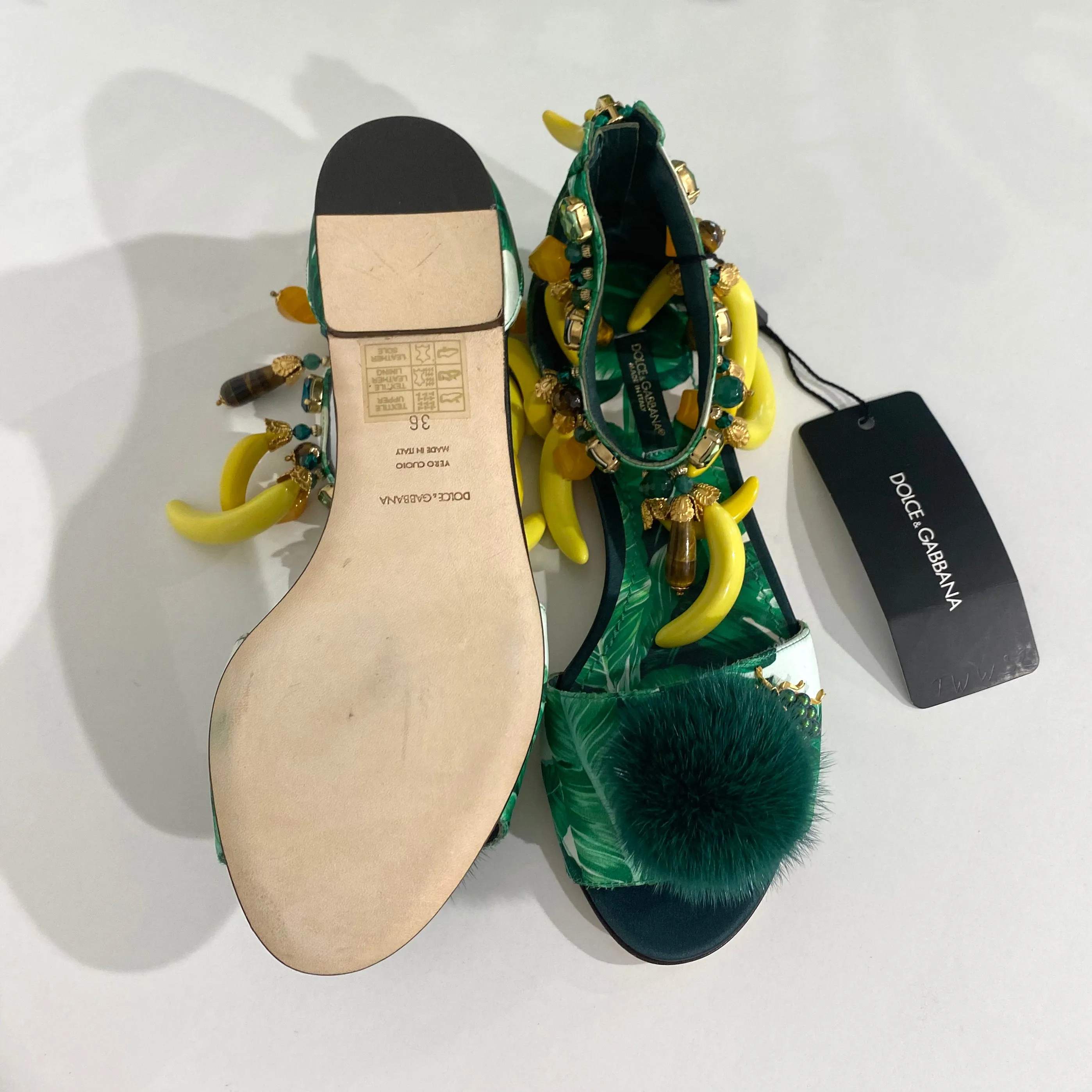 Dolce & Gabbana New Banana Leaf Sandals