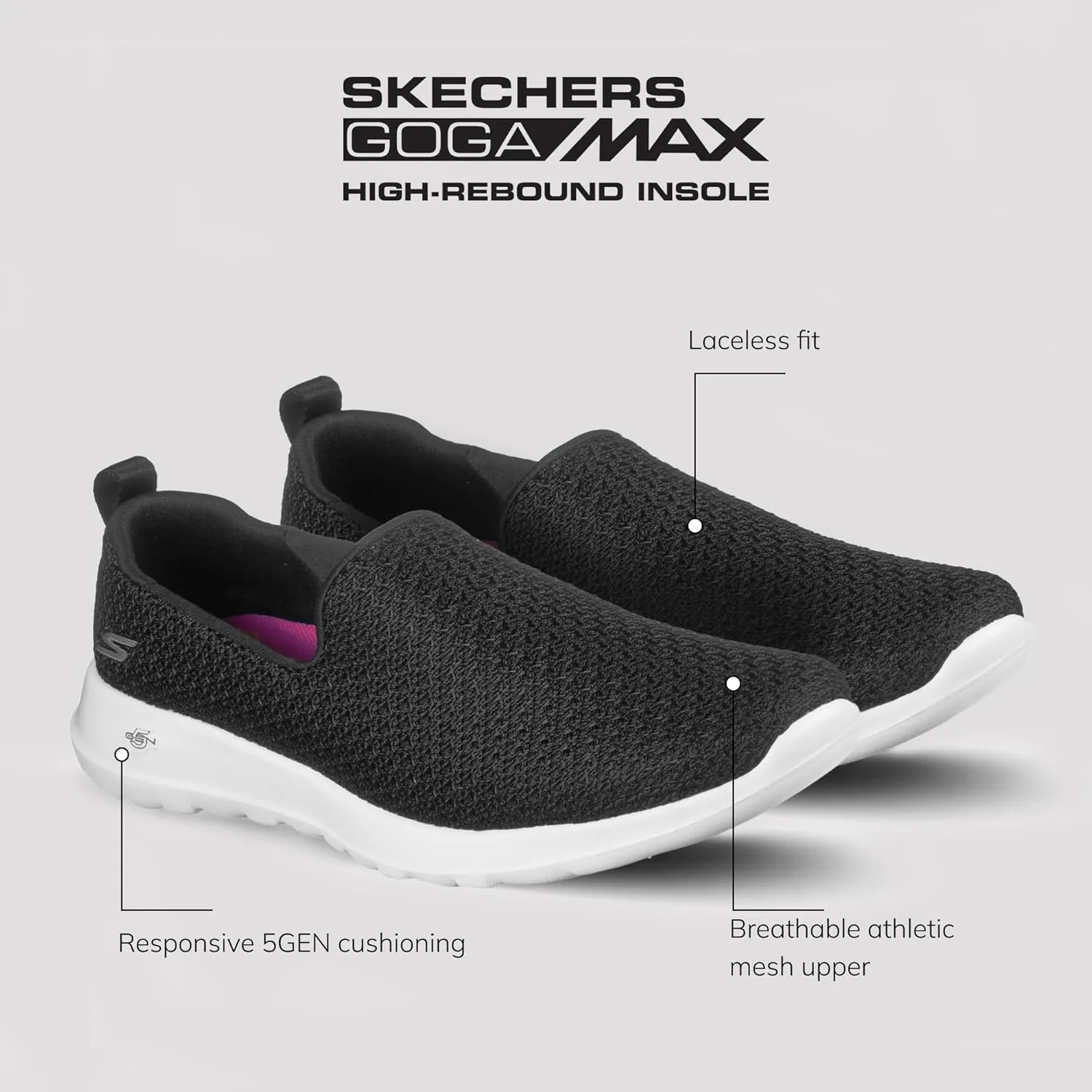 Skechers Women's Go Walk Joy Sneaker ?C 5GEN Cushioning, Air-Cooled Goga Mat, Breathable Mesh Upper
