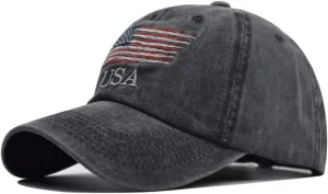 Washed American Flag Baseball Cap Retro Adjustable Sun Dad Gift Hats for Men Women Fashion Trucker Cap Unisex