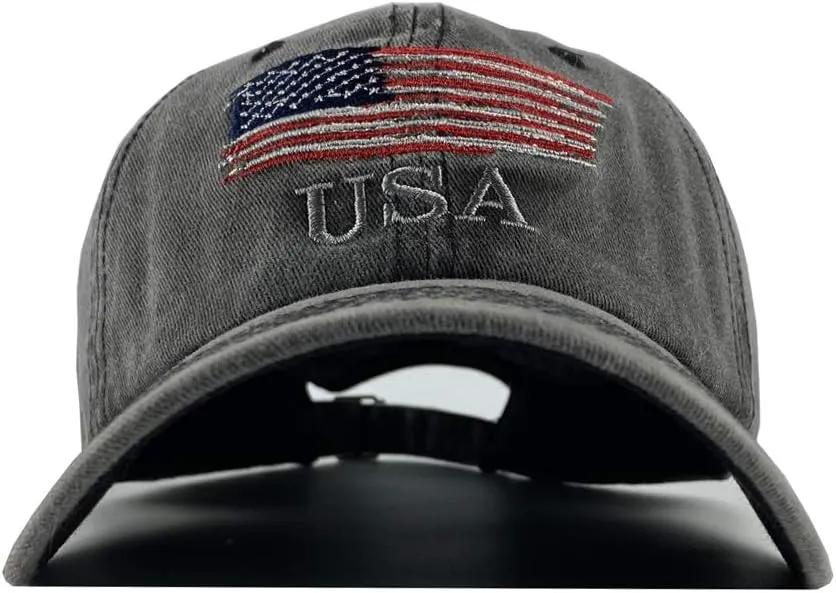 Washed American Flag Baseball Cap Retro Adjustable Sun Dad Gift Hats for Men Women Fashion Trucker Cap Unisex