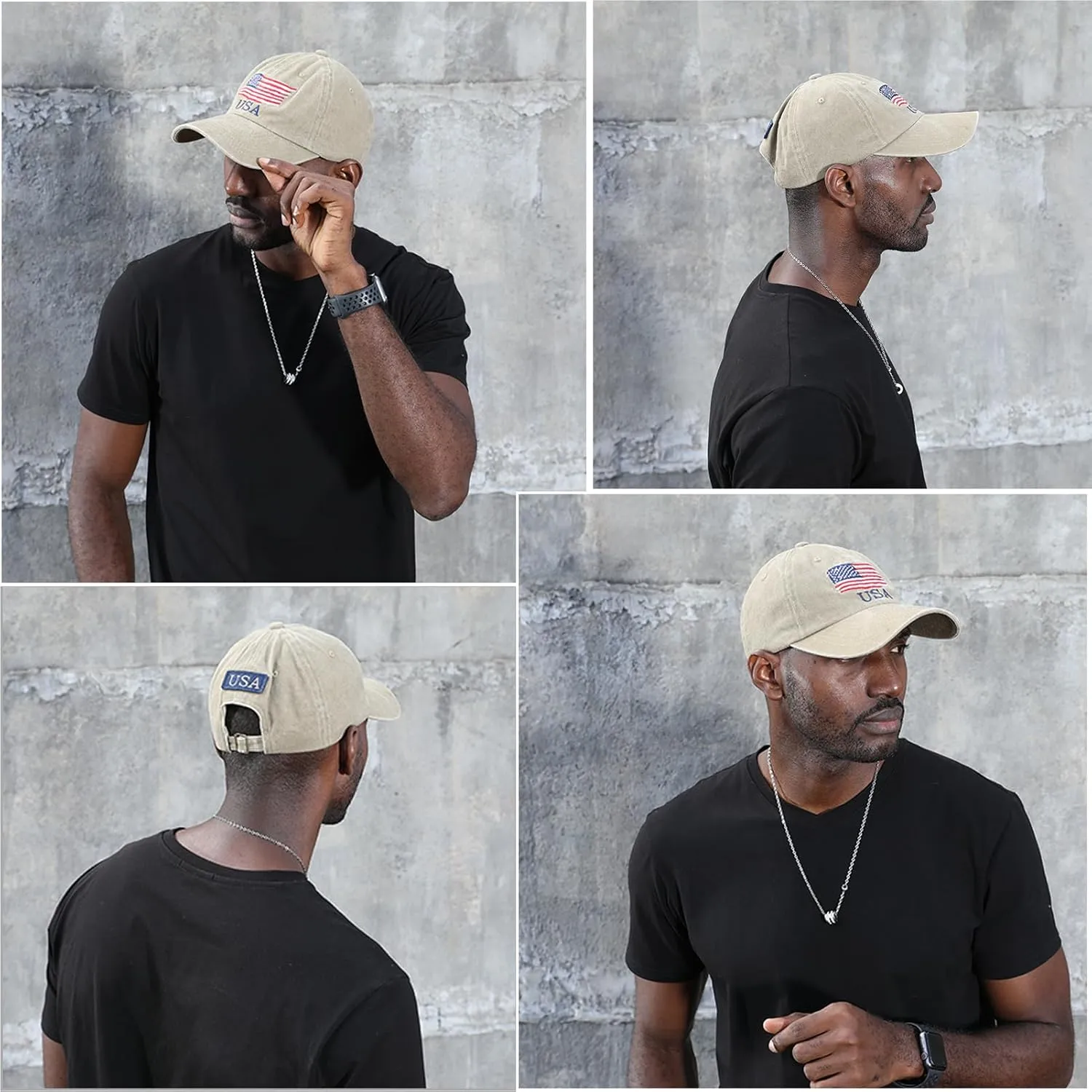 Washed American Flag Baseball Cap Retro Adjustable Sun Dad Gift Hats for Men Women Fashion Trucker Cap Unisex