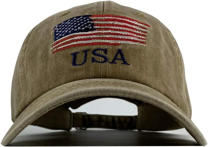 Washed American Flag Baseball Cap Retro Adjustable Sun Dad Gift Hats for Men Women Fashion Trucker Cap Unisex